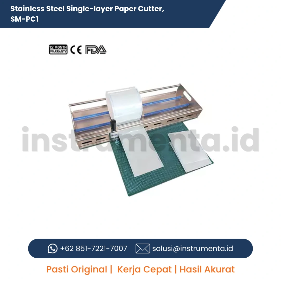 Stainless Steel Single-layer Paper Cutter Scitek SM-PC1 Alat Pemotong Kantong Sterilisasi Manual Premium untuk CSSD Rumah Sakit